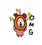 Orange Flower Bear（個別スタンプ：12）