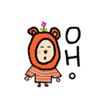 Orange Flower Bear（個別スタンプ：13）