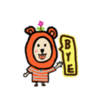 Orange Flower Bear（個別スタンプ：14）