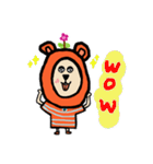 Orange Flower Bear（個別スタンプ：17）