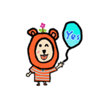 Orange Flower Bear（個別スタンプ：19）