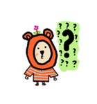 Orange Flower Bear（個別スタンプ：21）