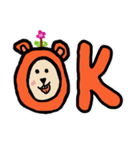 Orange Flower Bear（個別スタンプ：27）