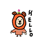 Orange Flower Bear（個別スタンプ：28）