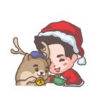 HighForehead＆Mochi Dog Merry Christmas！！（個別スタンプ：1）