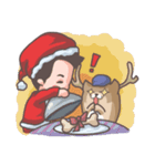 HighForehead＆Mochi Dog Merry Christmas！！（個別スタンプ：2）