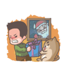 HighForehead＆Mochi Dog Merry Christmas！！（個別スタンプ：3）