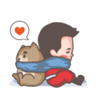 HighForehead＆Mochi Dog Merry Christmas！！（個別スタンプ：9）