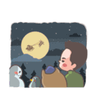 HighForehead＆Mochi Dog Merry Christmas！！（個別スタンプ：10）