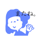 ムラサキガールズとアオボーイ（個別スタンプ：22）