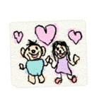 カラフルな子供のお絵描き(ちょっと絵本風)（個別スタンプ：35）