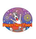 NEW YEAR 2018〜イタグレと車（個別スタンプ：6）
