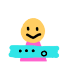 雑なイラストと文字で気持ちを伝える（個別スタンプ：1）