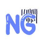 雑なイラストと文字で気持ちを伝える（個別スタンプ：5）