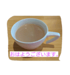 カフェ風写真 in 仕事の挨拶（個別スタンプ：1）