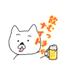 白い犬の生活 気軽な日本語バージョン（個別スタンプ：9）