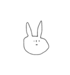 表情豊かなうさぎさん。（個別スタンプ：1）