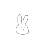 表情豊かなうさぎさん。（個別スタンプ：3）