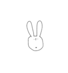 表情豊かなうさぎさん。（個別スタンプ：7）