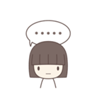 Poker Face Bob-hair Girl（個別スタンプ：15）