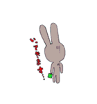 Cute rabbits are here Playing（個別スタンプ：14）