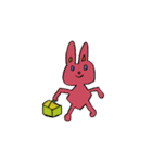Cute rabbits are here Playing（個別スタンプ：27）