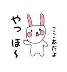white nabbit sticker for kokoa（個別スタンプ：1）