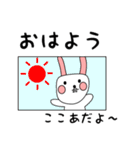 white nabbit sticker for kokoa（個別スタンプ：2）