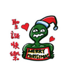 Green Naughty Alien - Merry Christmas（個別スタンプ：1）