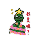 Green Naughty Alien - Merry Christmas（個別スタンプ：4）