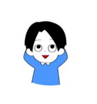 黒い髪の毛の男の子（個別スタンプ：4）