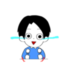 黒い髪の毛の男の子（個別スタンプ：11）