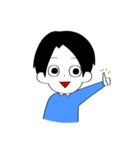 黒い髪の毛の男の子（個別スタンプ：14）