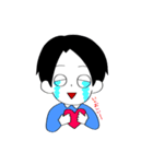 黒い髪の毛の男の子（個別スタンプ：20）