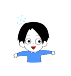 黒い髪の毛の男の子（個別スタンプ：21）