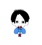 黒い髪の毛の男の子（個別スタンプ：22）