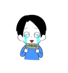 黒い髪の毛の男の子（個別スタンプ：25）