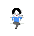 黒い髪の毛の男の子（個別スタンプ：28）