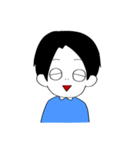 黒い髪の毛の男の子（個別スタンプ：34）