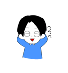 黒い髪の毛の男の子（個別スタンプ：36）