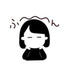 細い目で表情のない女の子スタンプ（個別スタンプ：35）