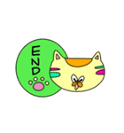 カラフルネコちゃん（個別スタンプ：16）