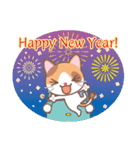 NEW YEAR 2018〜三毛猫とオート三輪（個別スタンプ：3）