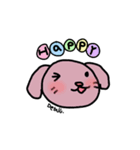 あけおめ2018年ぴんく犬。でぶーシリーズ（個別スタンプ：3）