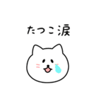 たつこさん用しろねこ（個別スタンプ：22）