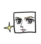 四角い顔さん（個別スタンプ：11）