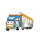 トラック兄妹と猫（個別スタンプ：5）