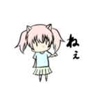 ポーカーフェイスな猫耳少女（個別スタンプ：6）