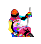 Moto Race Rainbow-colored Riders 3 @02（個別スタンプ：6）