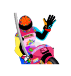 Moto Race Rainbow-colored Riders 3 @02（個別スタンプ：18）